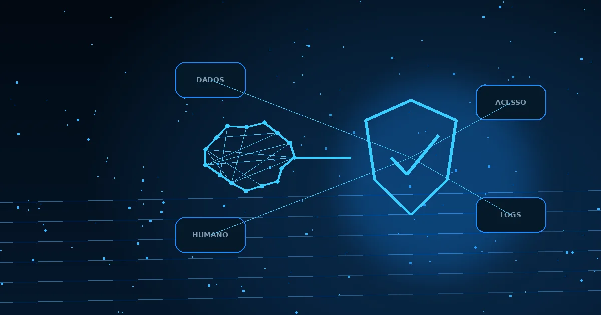 Governança de IA em experiências corporativas: dados, permissões e supervisão | Nexus Tecnologia Interface de inteligência artificial corporativa aplicada a Governança de IA em experiências corporativas