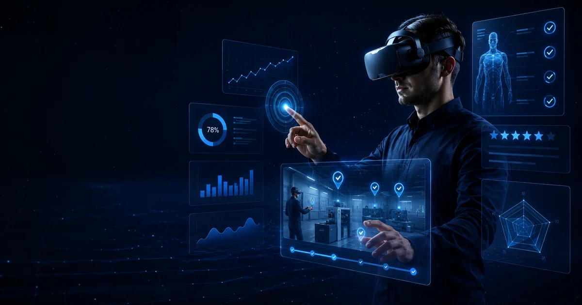 Realidade Virtual para empresas: guia para escolher casos de uso com impacto real | Nexus Tecnologia Aplicação corporativa de realidade virtual relacionada a Realidade Virtual para empresas
