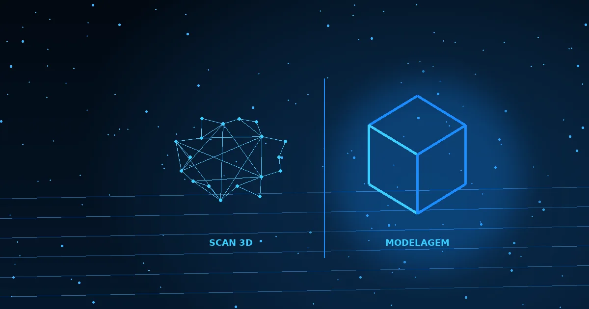 Scan 3D ou modelagem manual? Como escolher o método de digitalização | Nexus Tecnologia Visualização 3D interativa representando Scan 3D ou modelagem manual