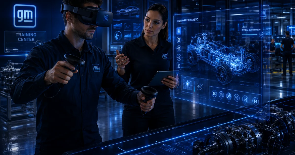 Treinamento imersivo de segurança: como simular risco sem criar risco real | Nexus Tecnologia Visualização tecnológica corporativa sobre Treinamento imersivo de segurança