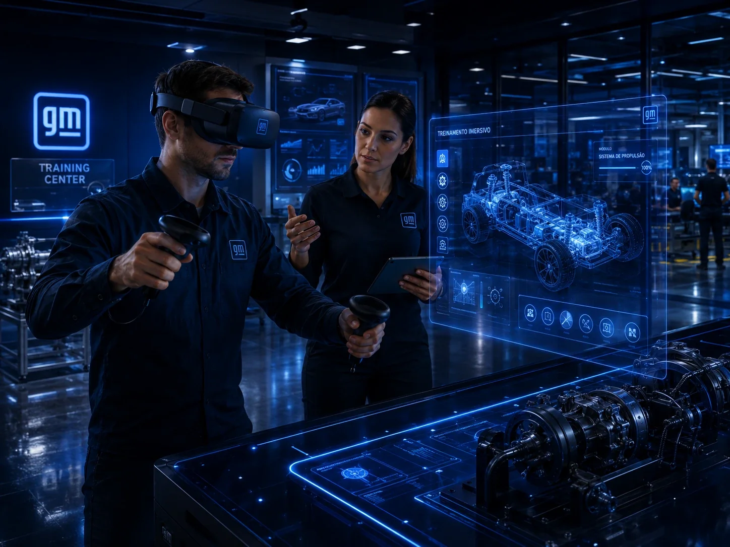 Treinamento automotivo imersivo em realidade virtual em ambiente industrial